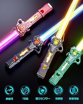 Amazon.co.jp: LED ライトセーバー 2本セット 光るおもちゃ 光る